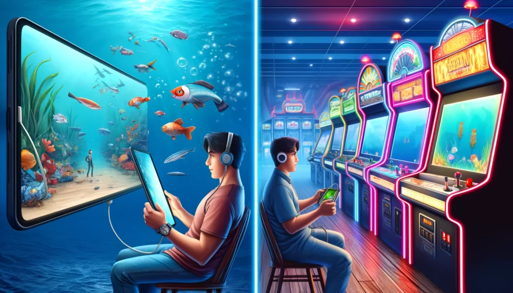 PLAYPAL77 fishing game showcase with colorful underwater action and engaging challenges